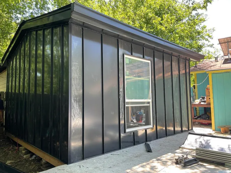 Black standing seam metal wall panels for Metal Roof Installation in Walkersville